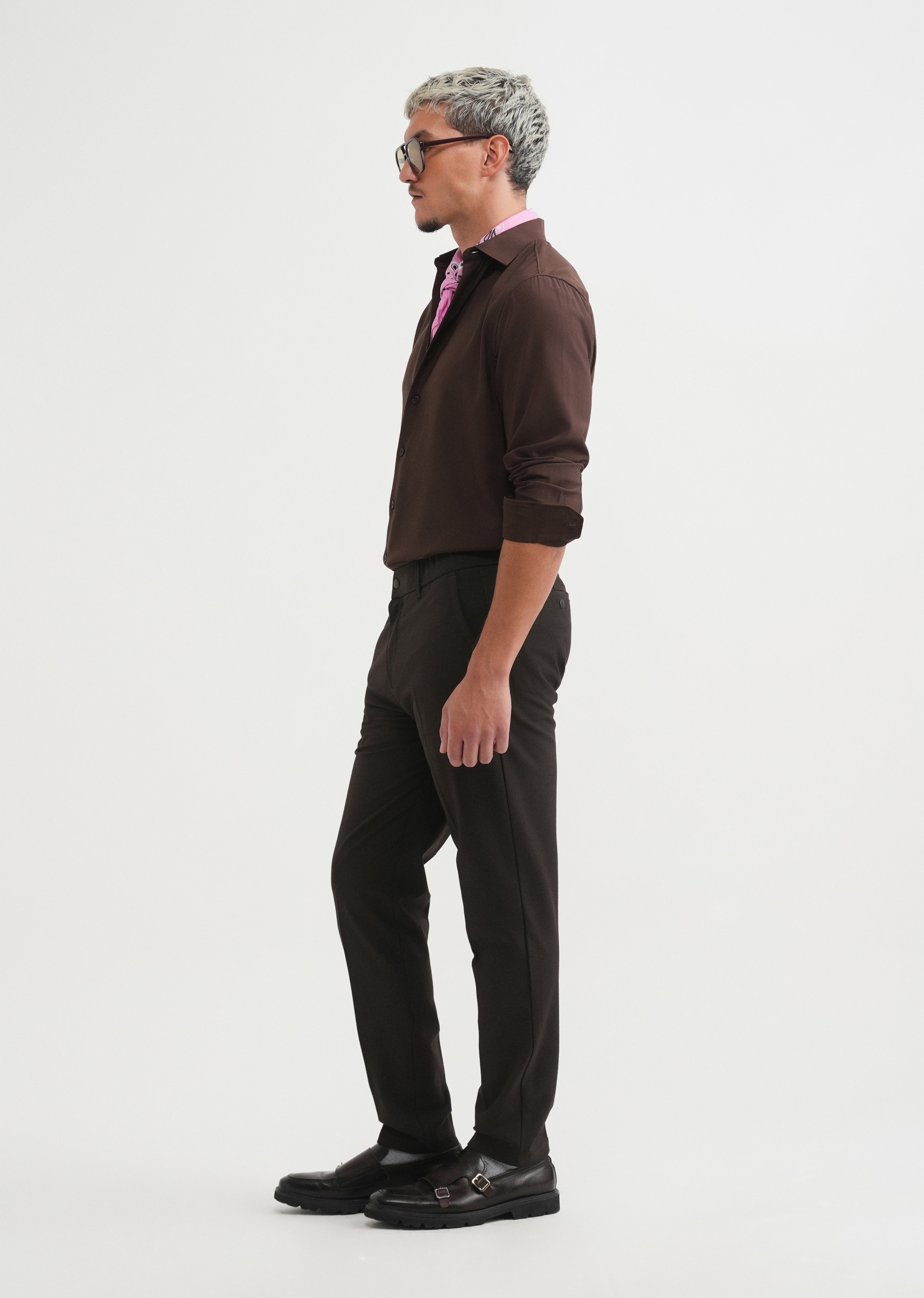 Brown Semi-Elasticated Trouser