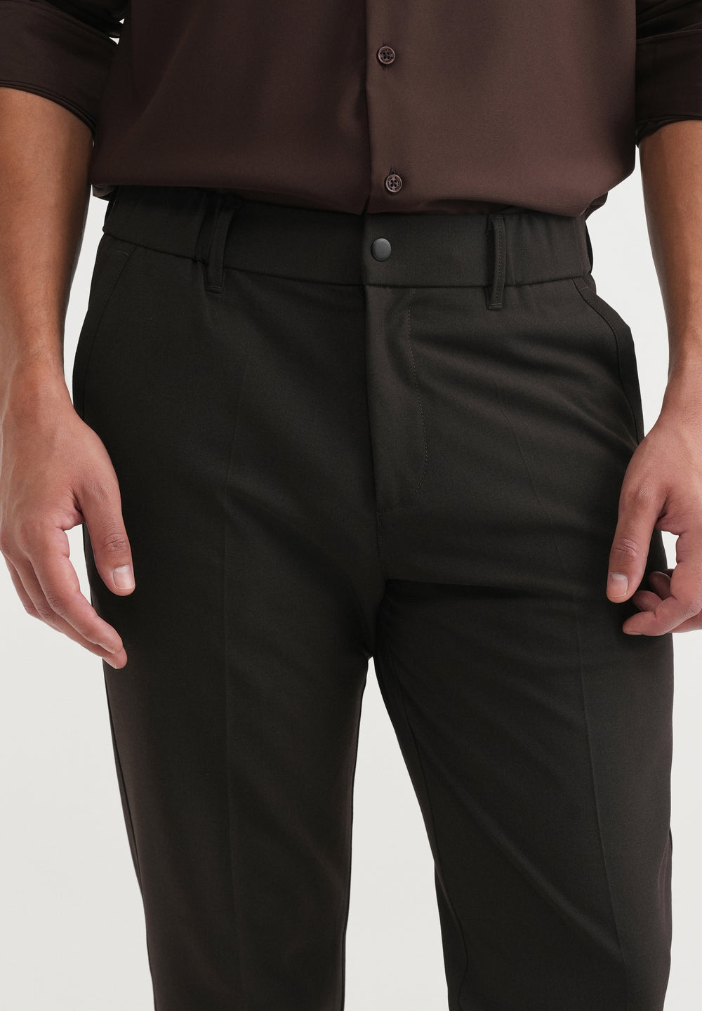 Brown Semi-Elasticated Trouser