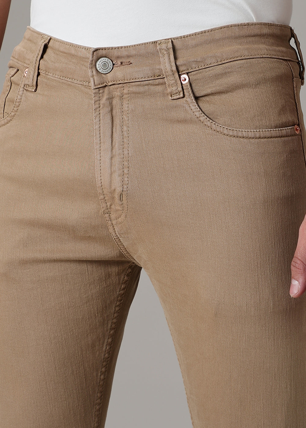 Brown Slim Fit Denim