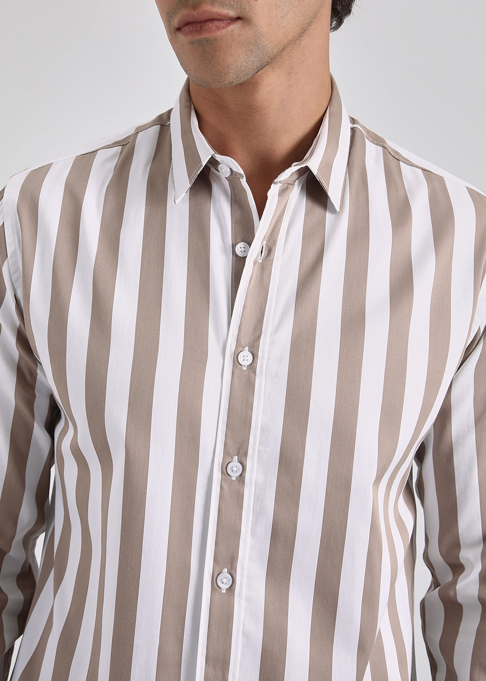 Brown Striped Shirt