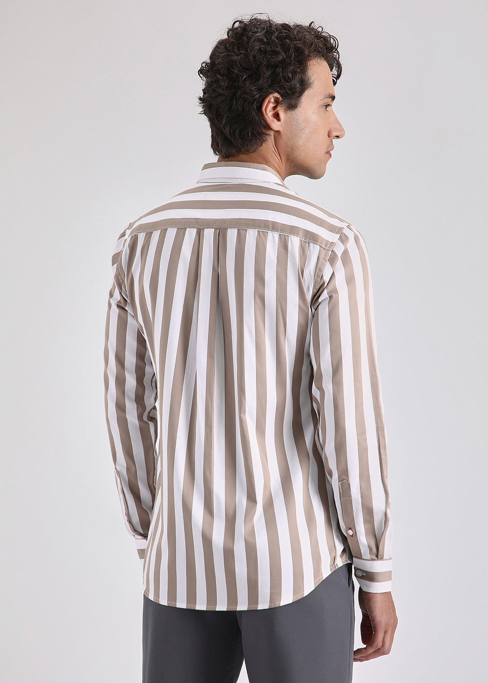 Brown Striped Shirt