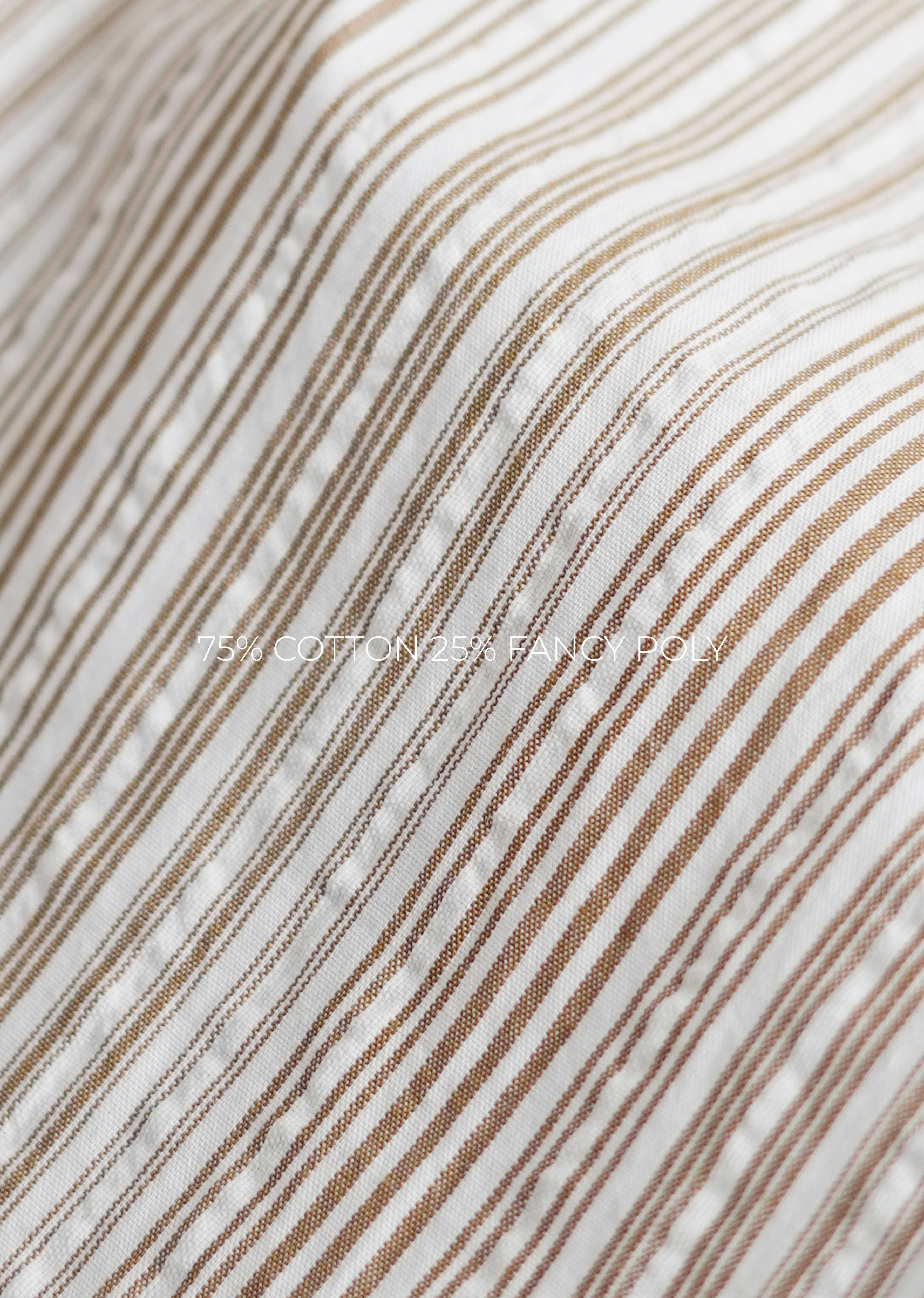 Brown Textured Vertical Stripe Shirt