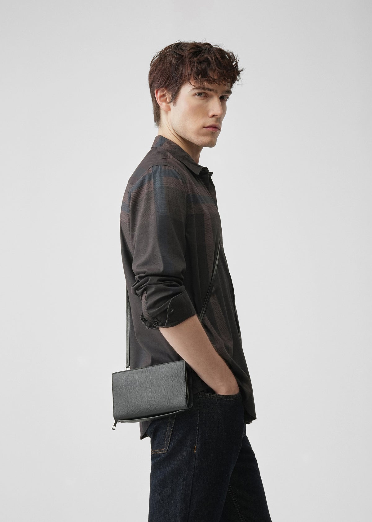 Brown Tonal Check Shirt