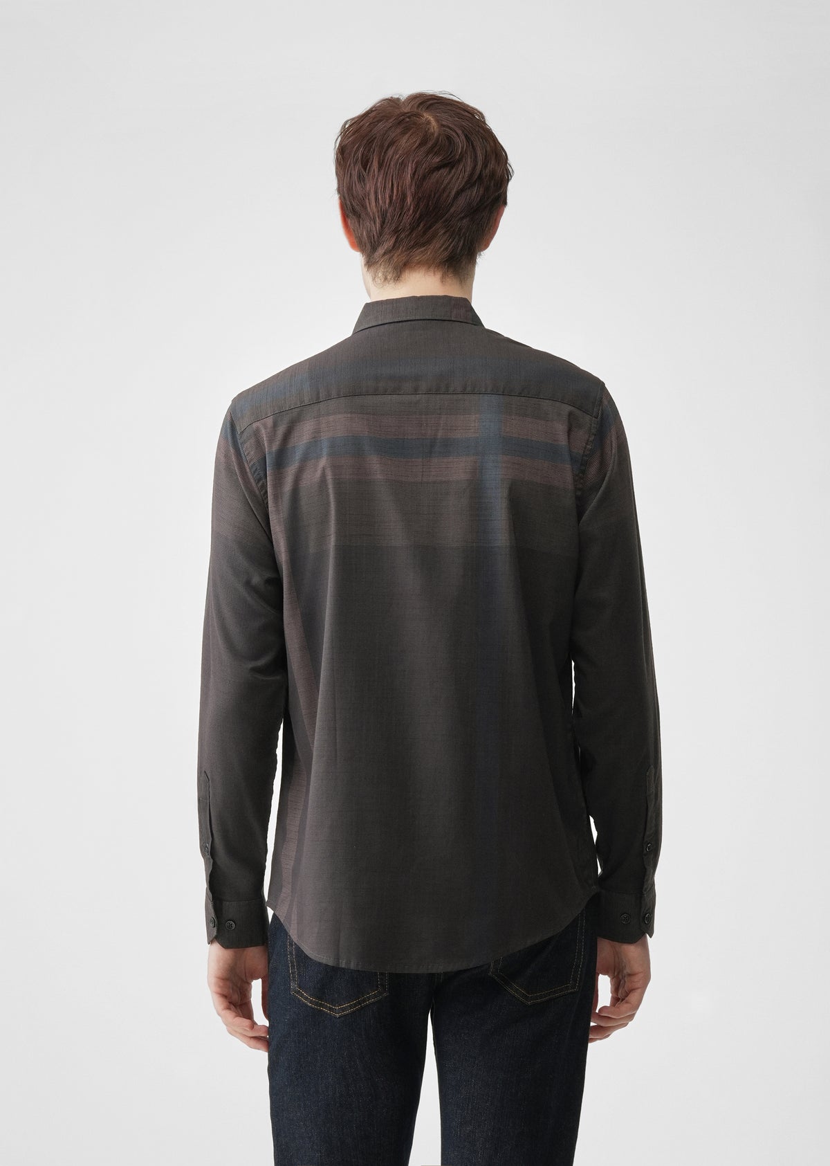 Brown Tonal Check Shirt