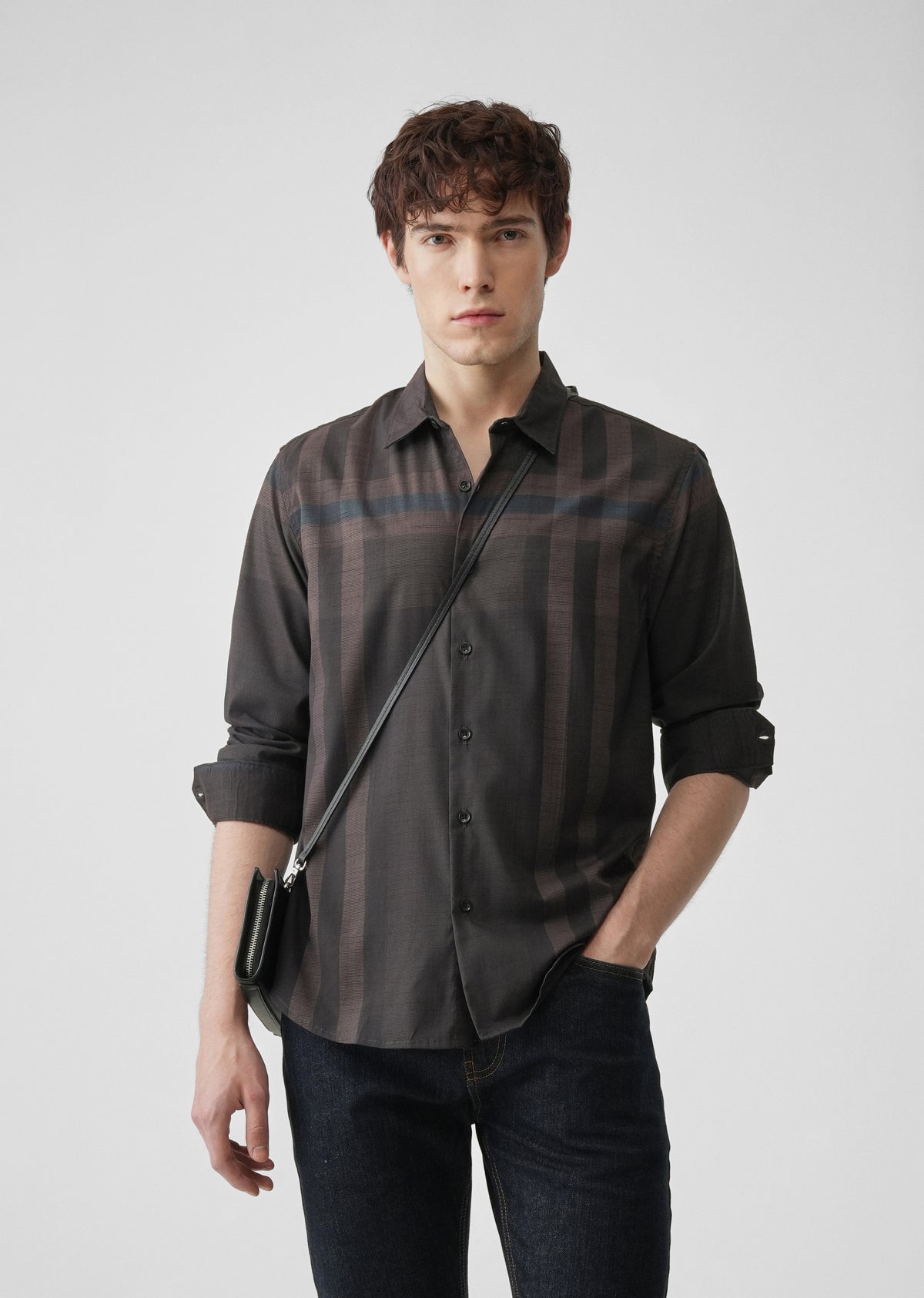 Brown Tonal Check Shirt