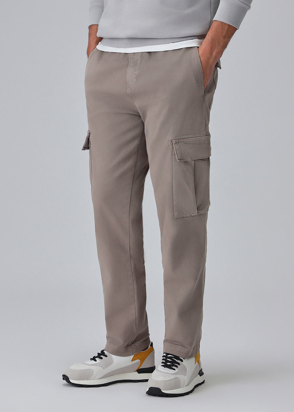 Taupe Twill Cargo Pant
