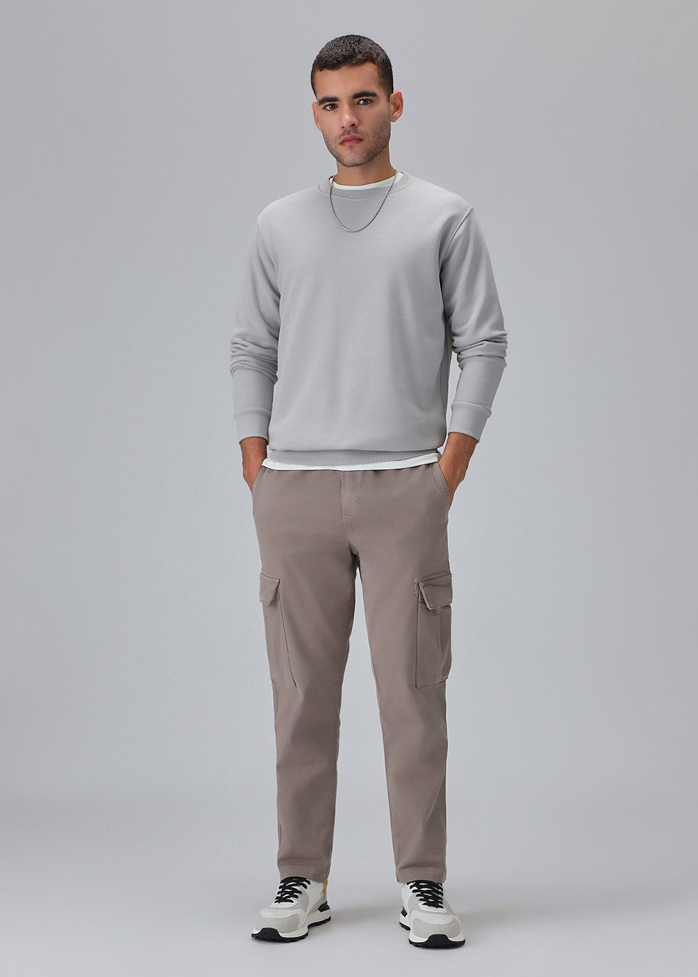 Brown Twill Cargo Pant