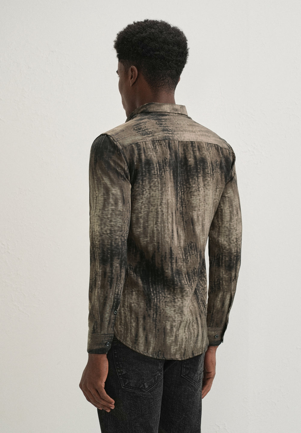 Brown Fade Abstract Printed Shirt