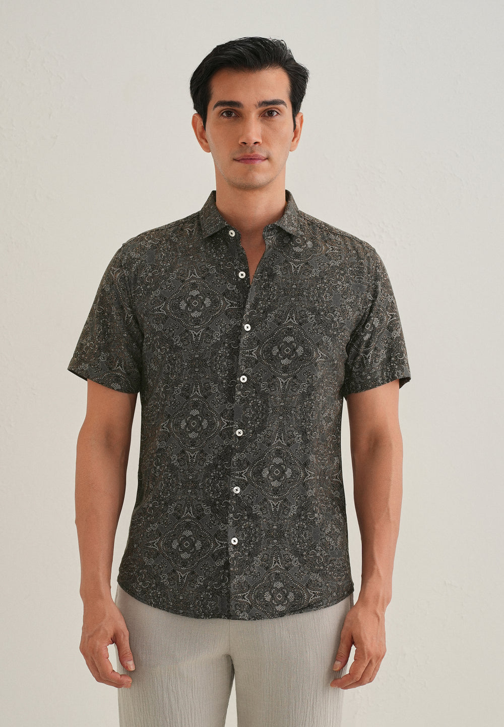 Brown Print Shirt