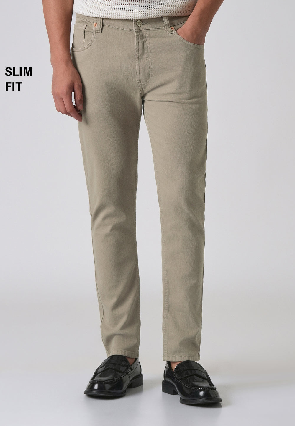 Brown Slim Fit Denim
