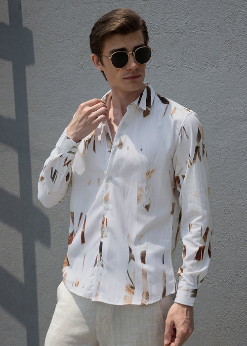 Abstract Brown Shirt