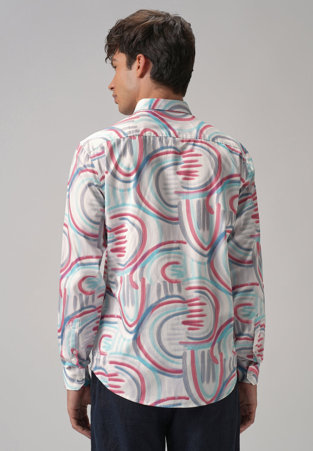 Brush Stroke Full Sleeve Printed Shirt
