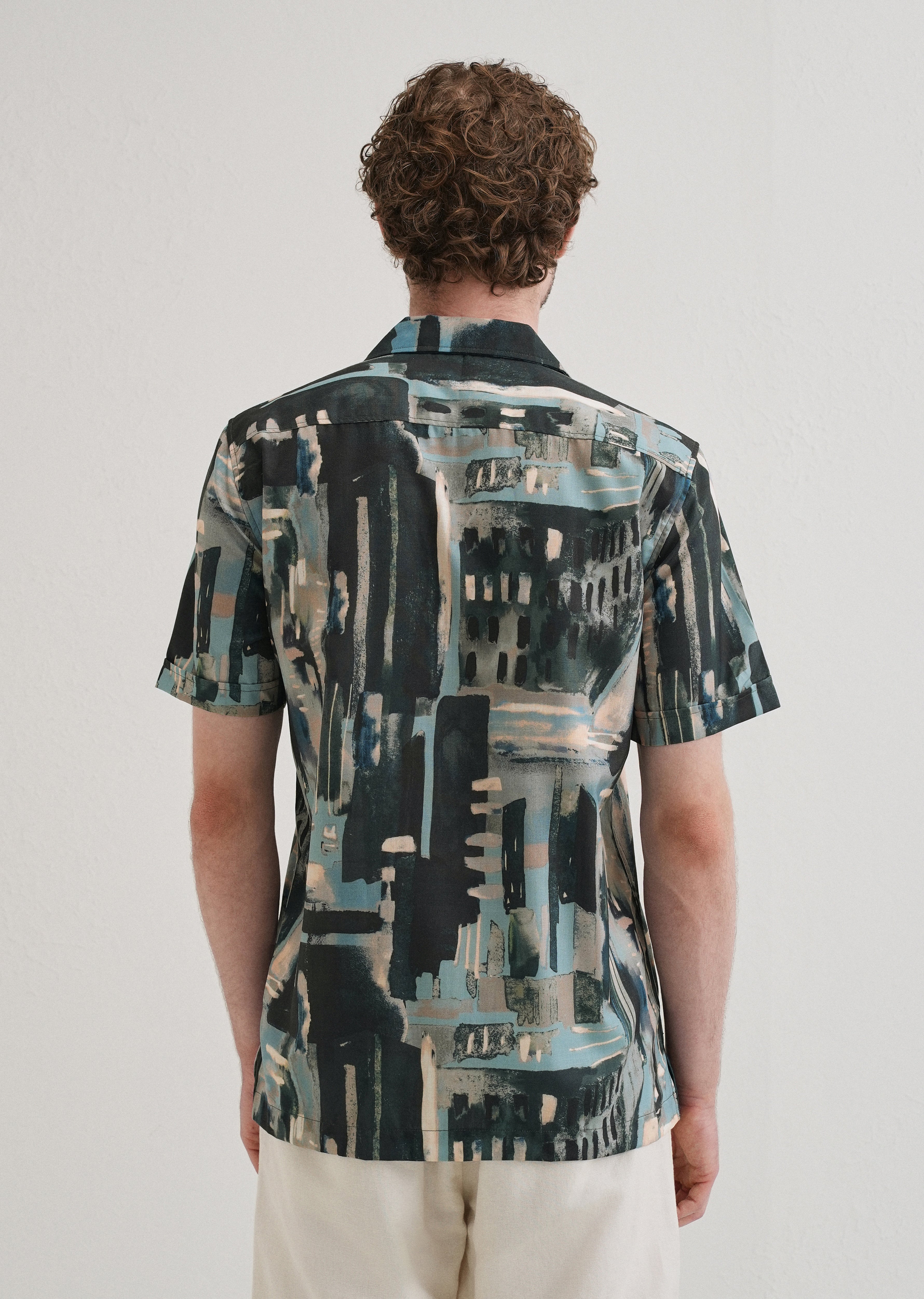 Brush Work Half Sleeve Shirt