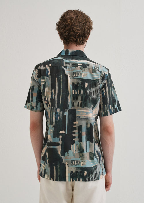 Brush Work Half Sleeve Shirt