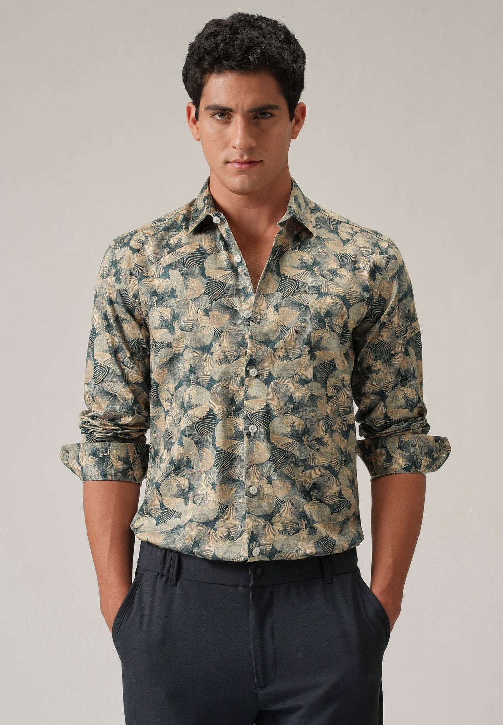 Brushstroke Circle Print Shirt