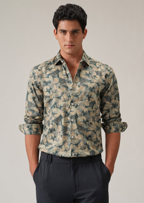 Brushstroke Circle Print Shirt