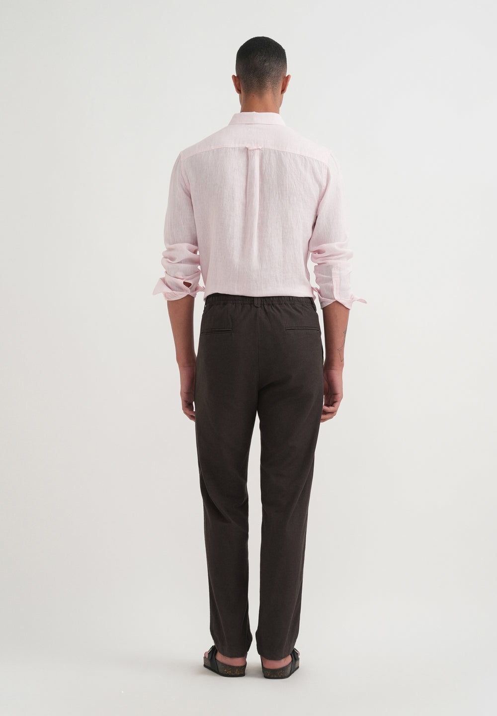 Burgundy Semi-Elasticated Relaxed Fit Trouser