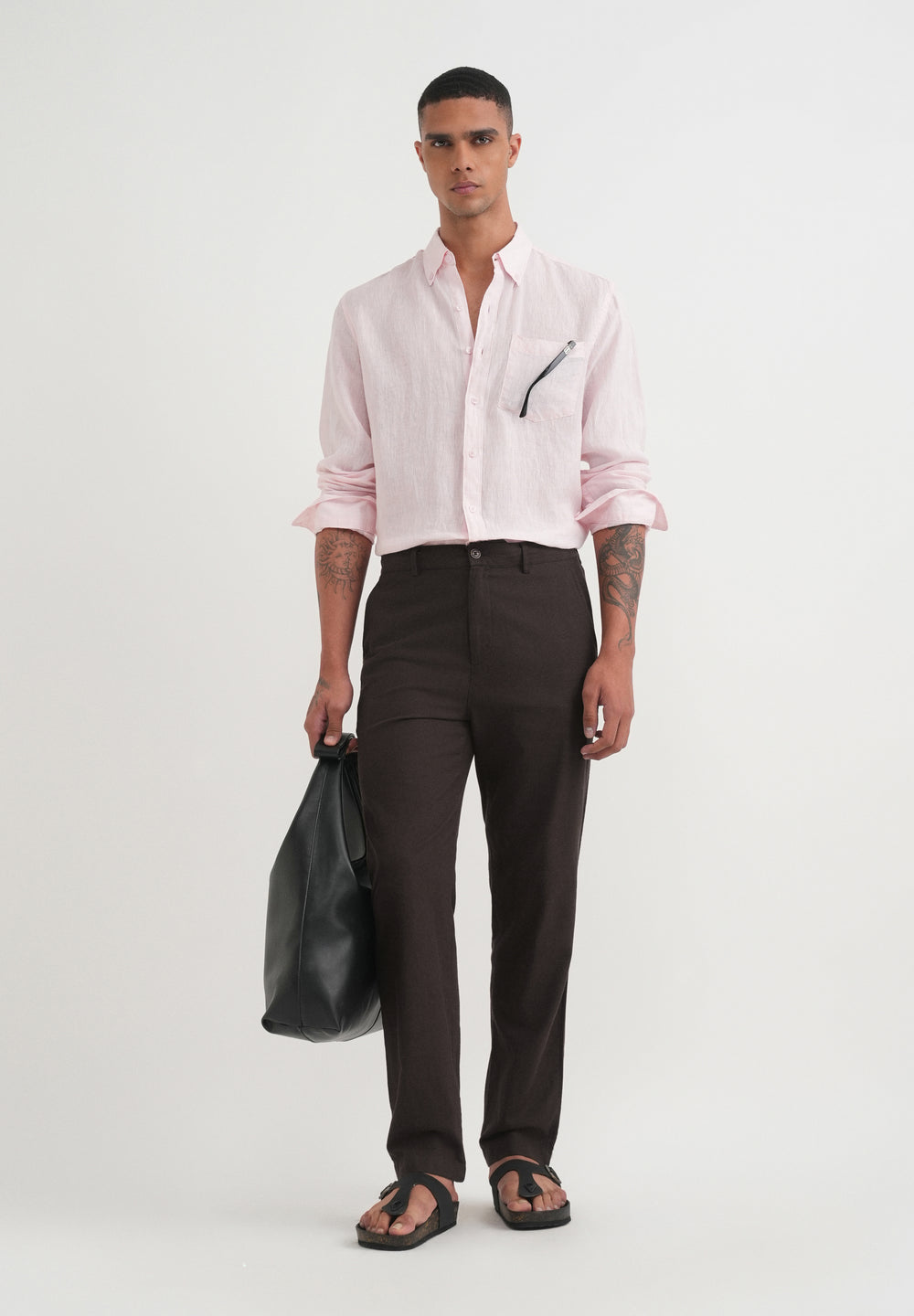 Burgundy Semi-Elasticated Relaxed Fit Trouser