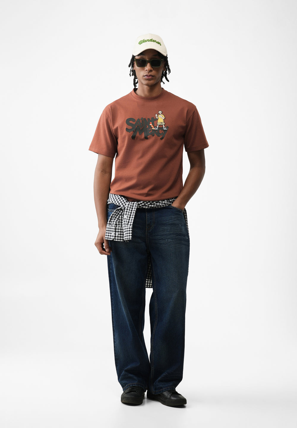 Burnt Brick Rubber Print T-shirt