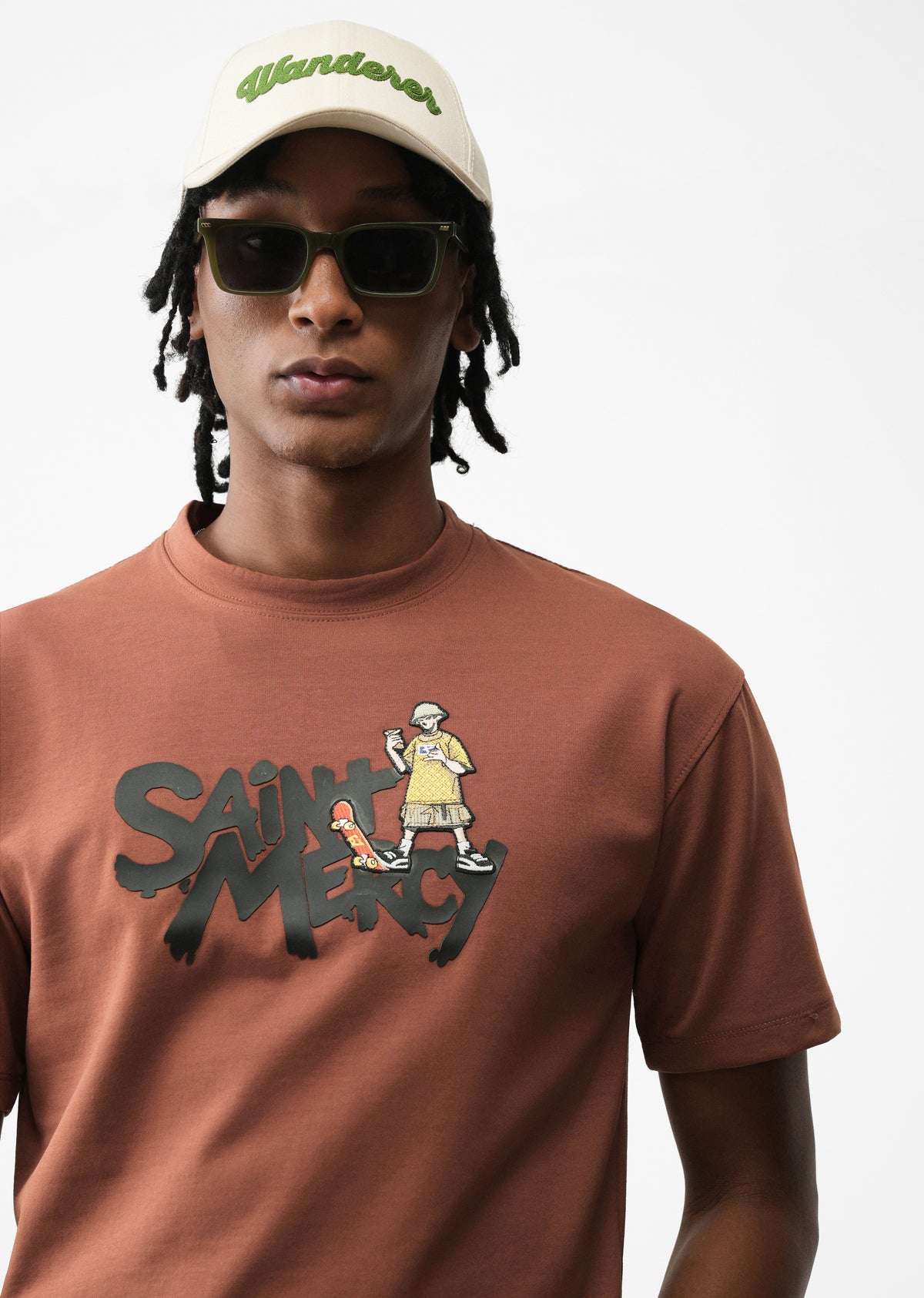 Burnt Brick Rubber Print T-shirt