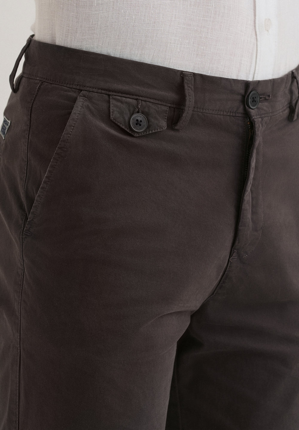 Burnt Brown Cotton Shorts