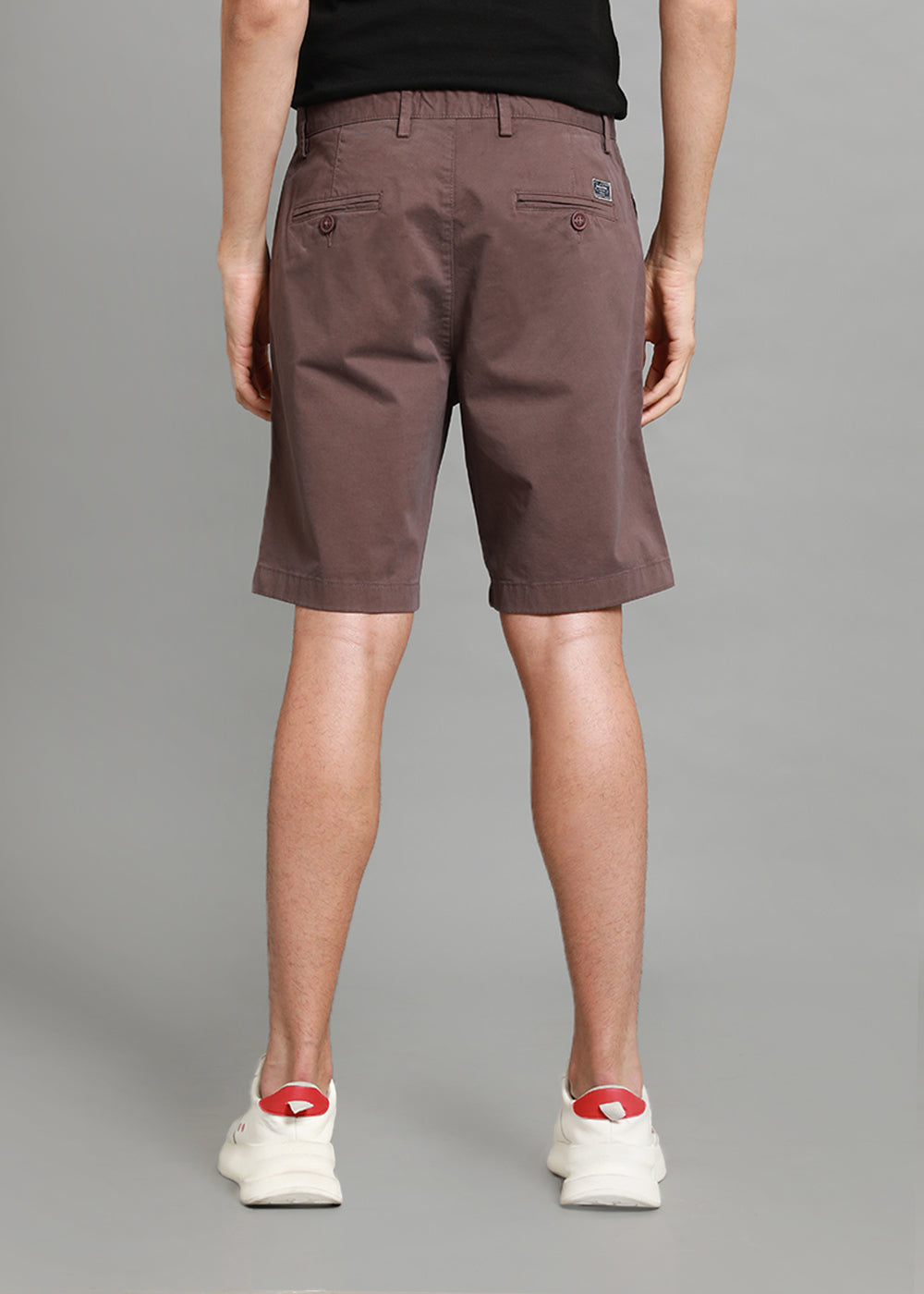 Burnt Brown Cotton Shorts