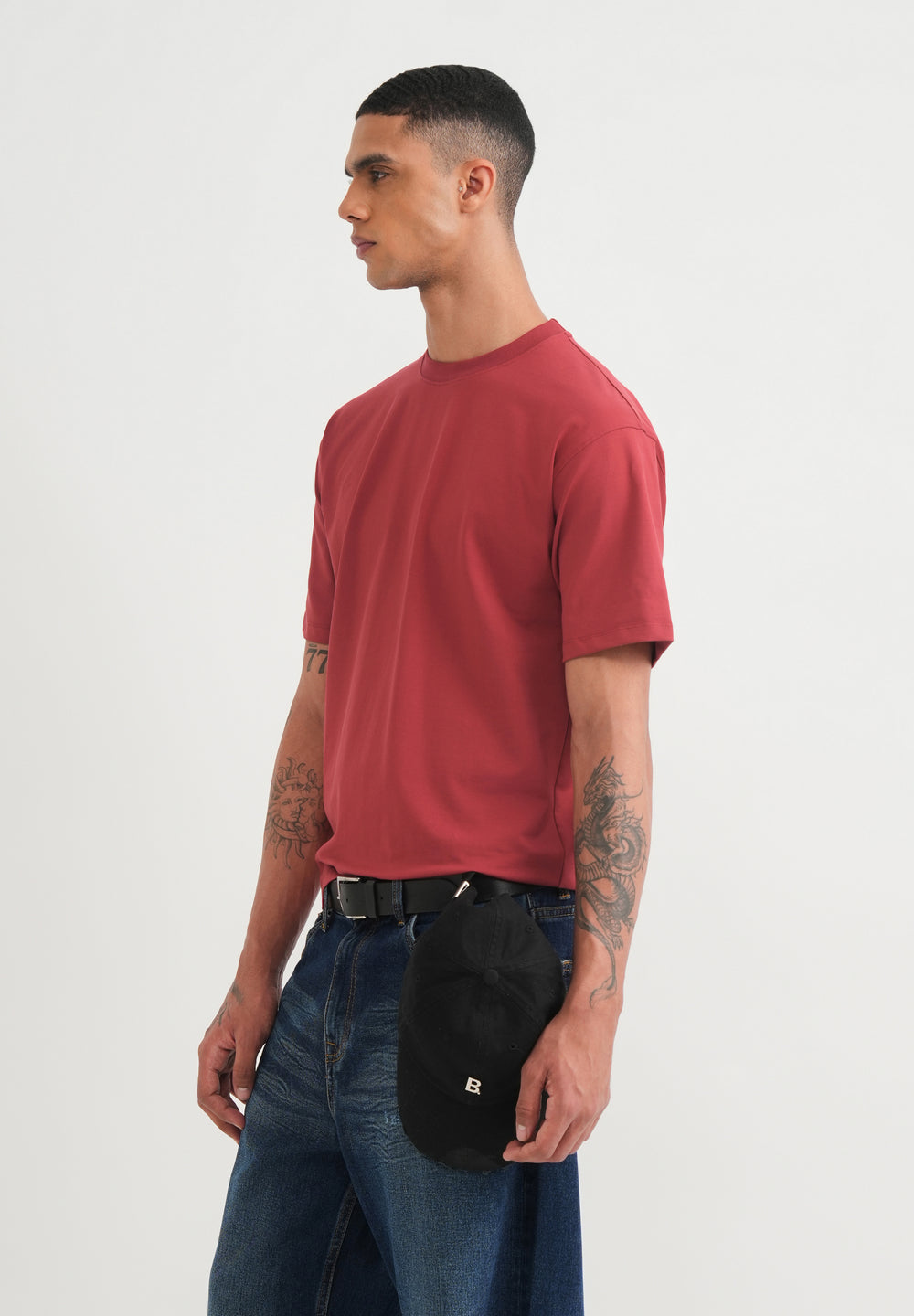 Burnt Red Graphic Printed T-shirt
