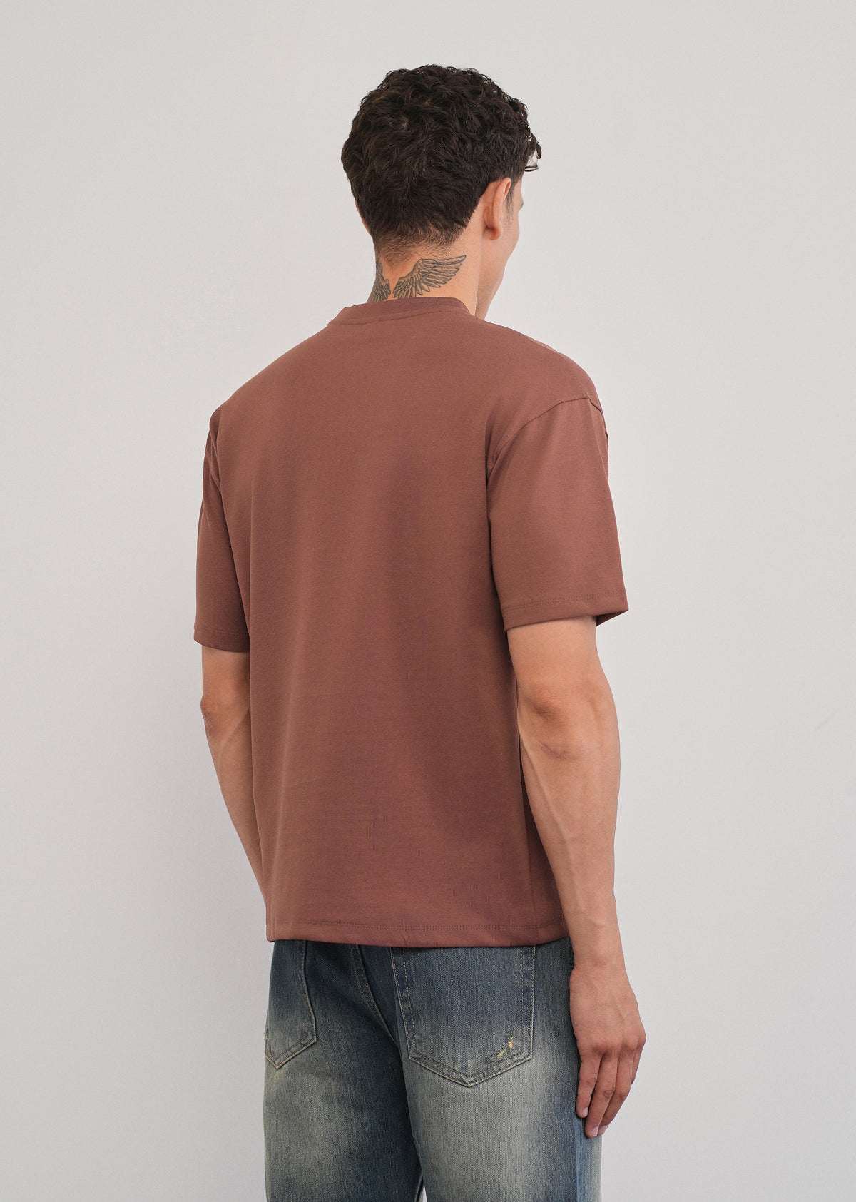 Burnt Brick Rubber Print T-shirt