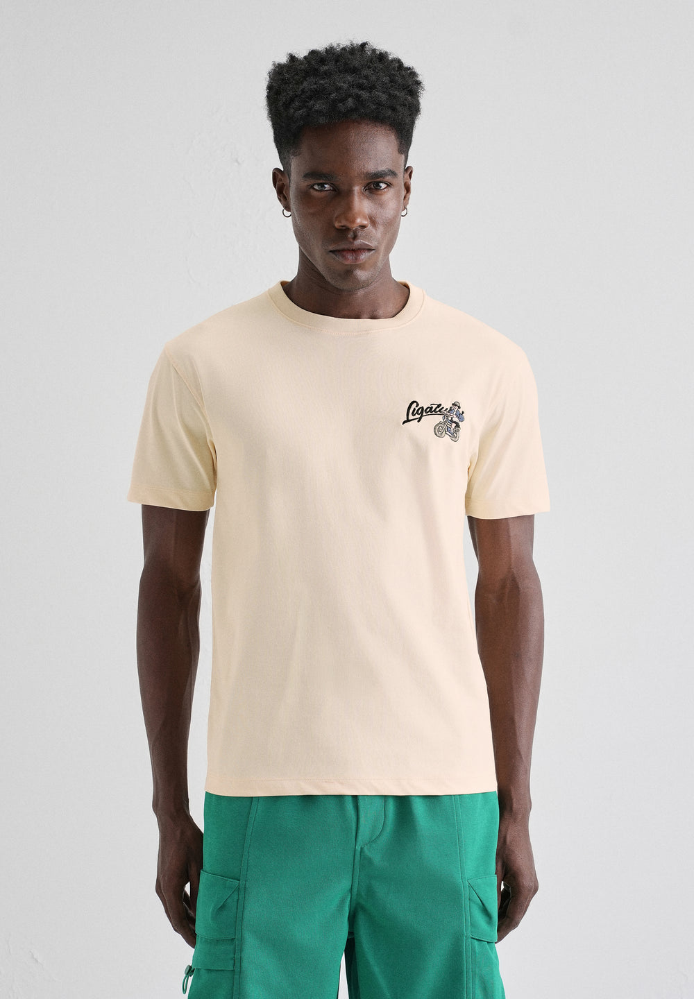 Butter Cream Back Printed T-shirt