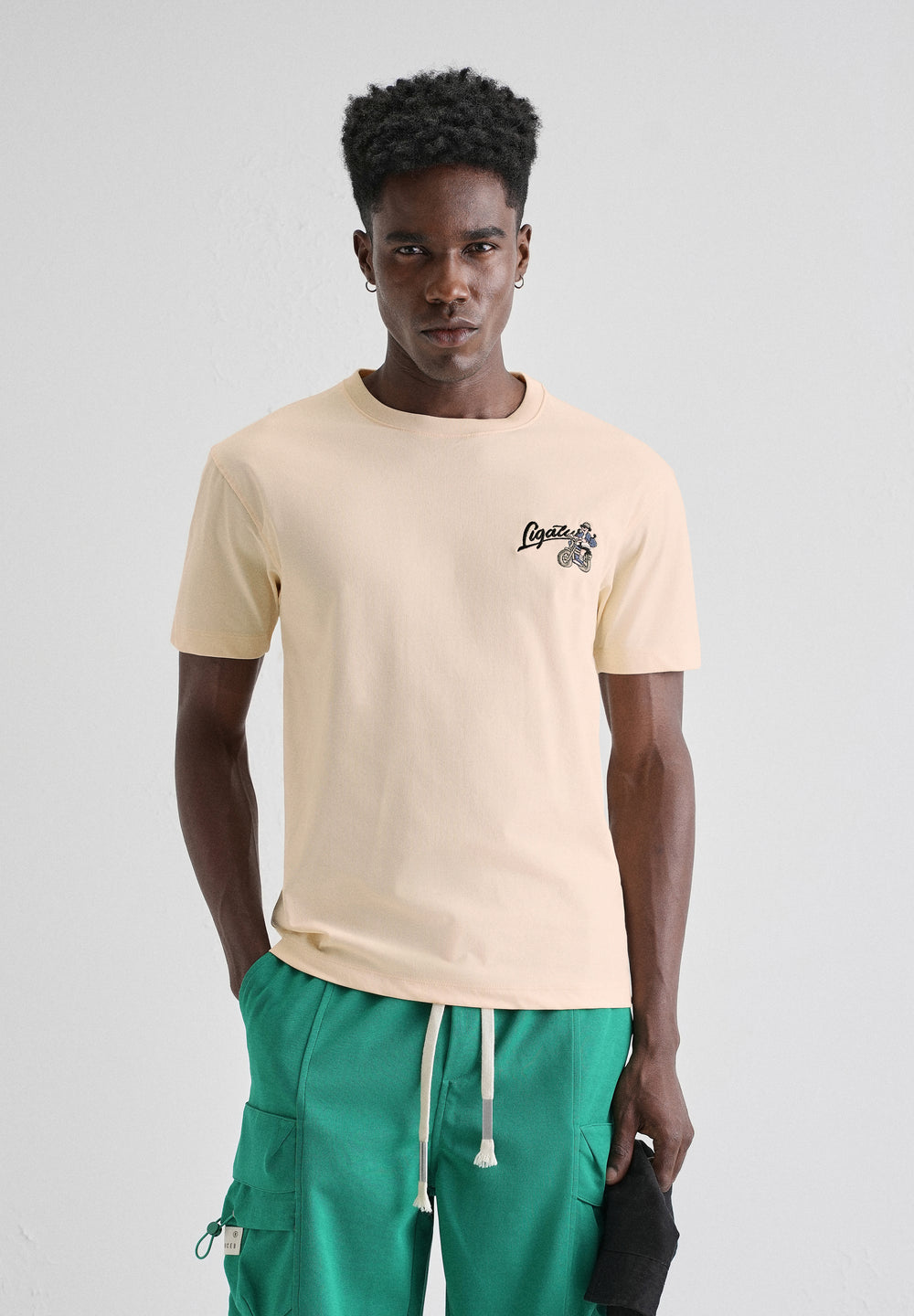 Butter Cream Back Printed T-shirt