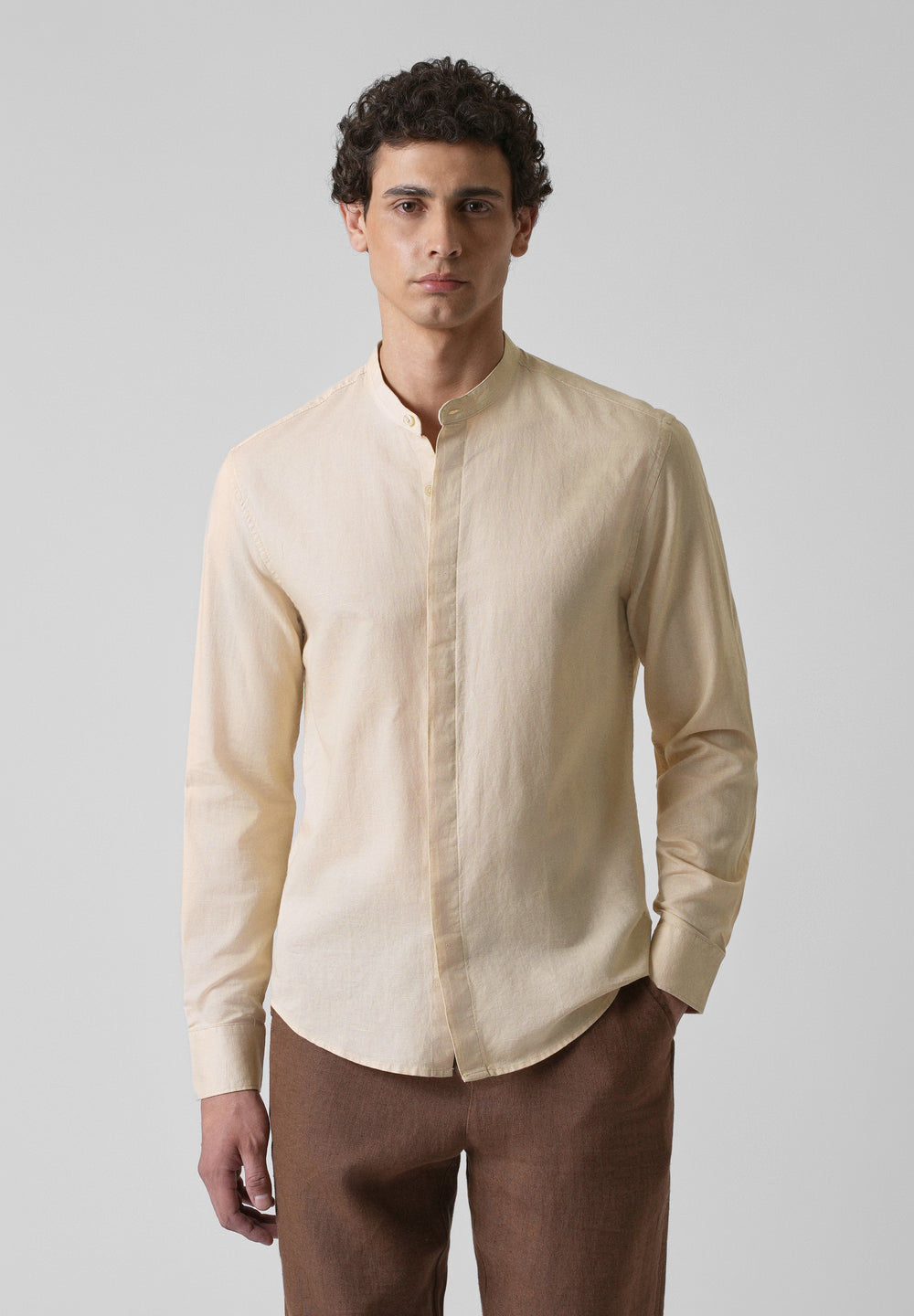 Butter Cream Cotton Linen Shirt