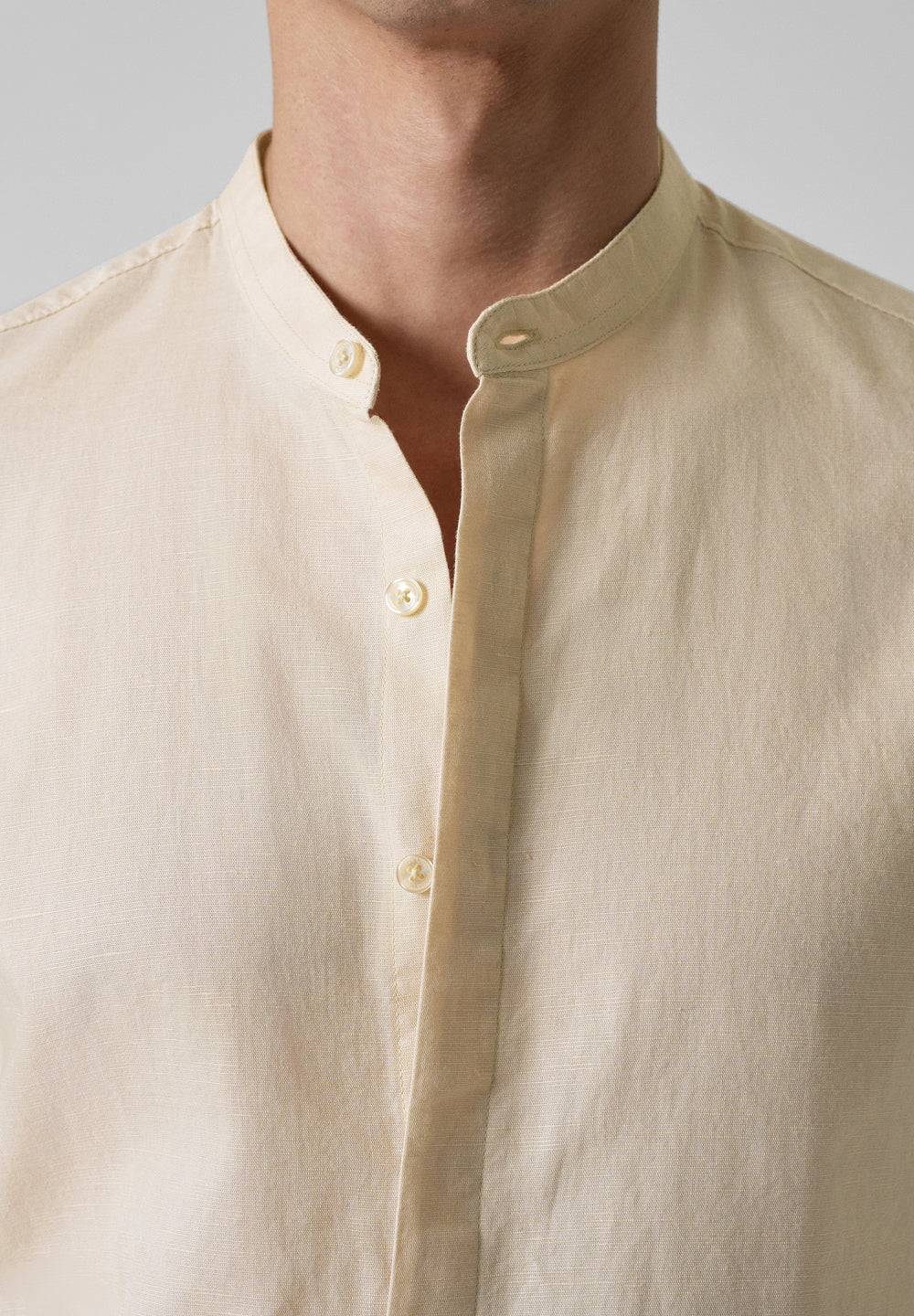 Butter Cream Cotton Linen Shirt