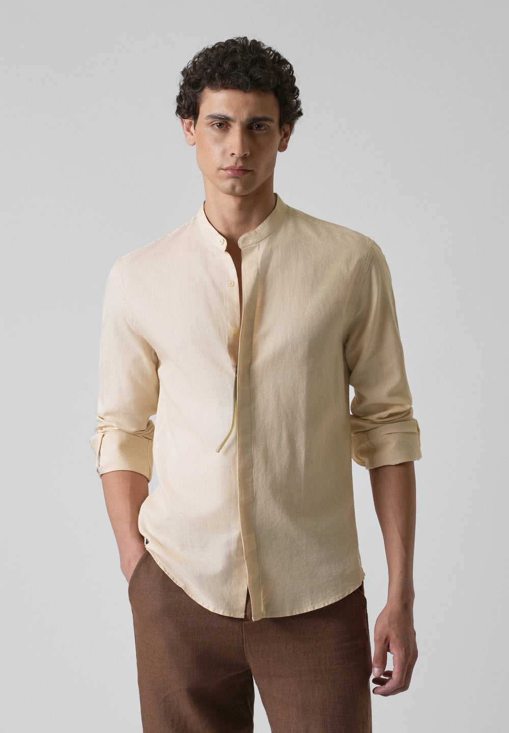 Butter Cream Cotton Linen Shirt