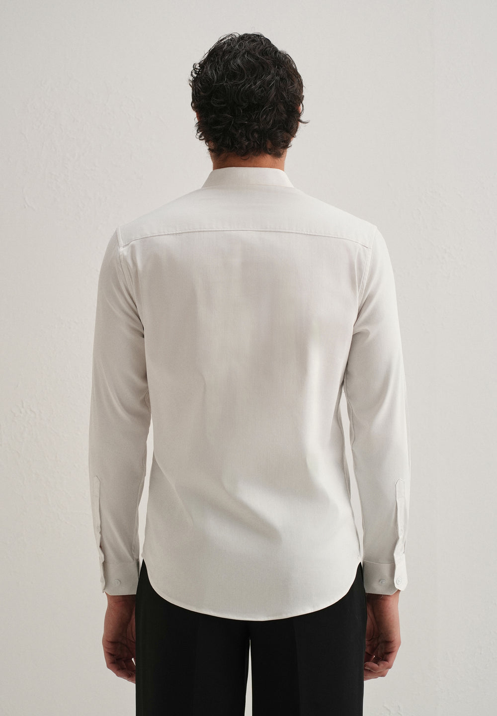 Butterfly Brooch White Designer Shirt