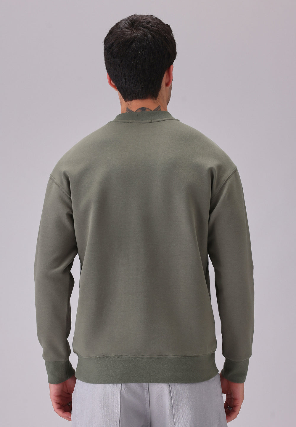 Button-Up Green Sweatshirt