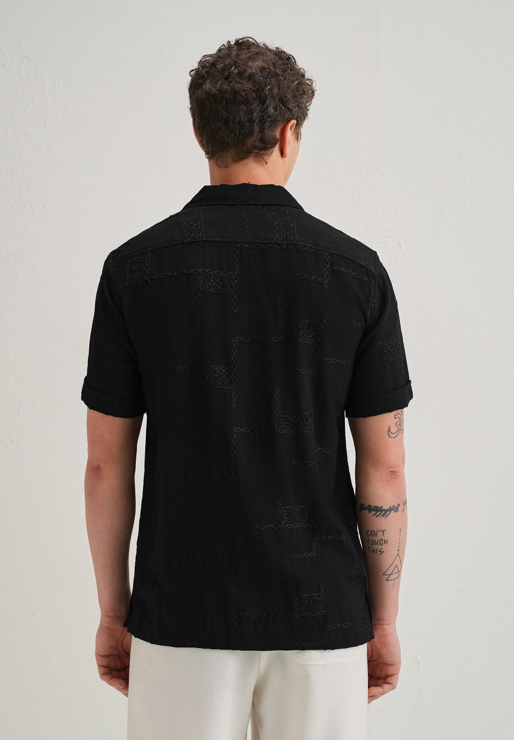 Carbon Black Embroidered Shirt