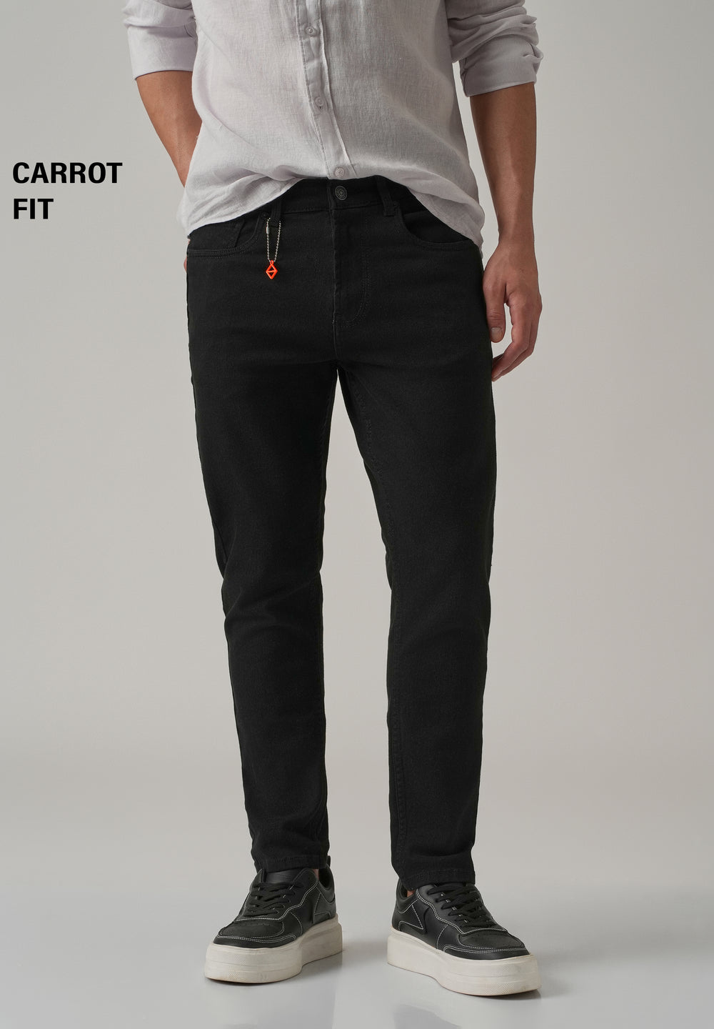 Carrot Fit Black Denim