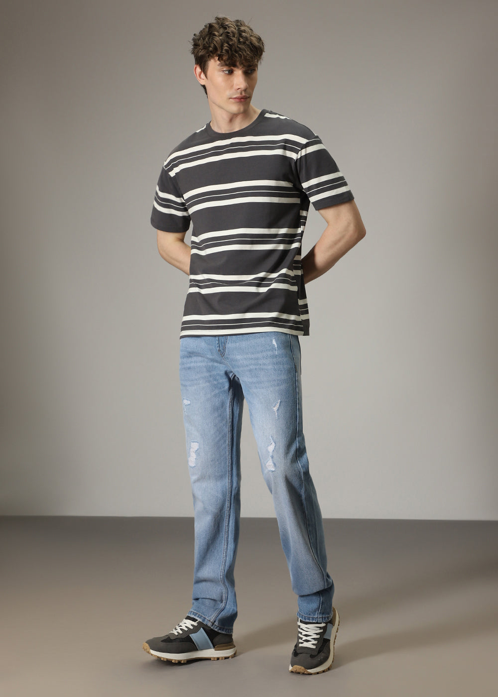 Carter Ribbed Blue Straight fit Jeans