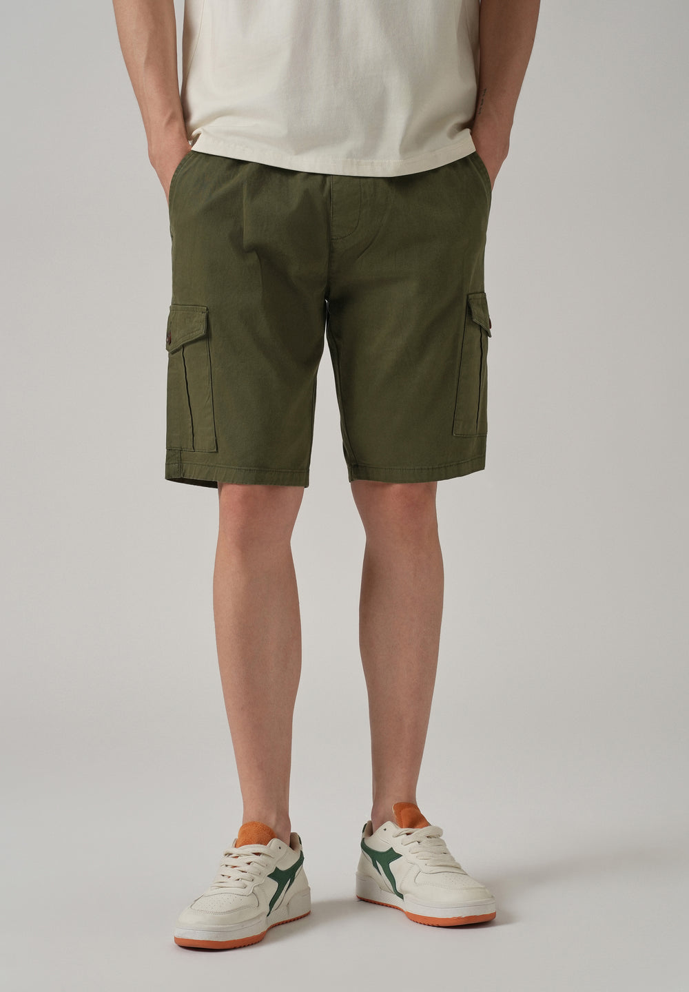 Castleton Green Cotton Cargo Shorts