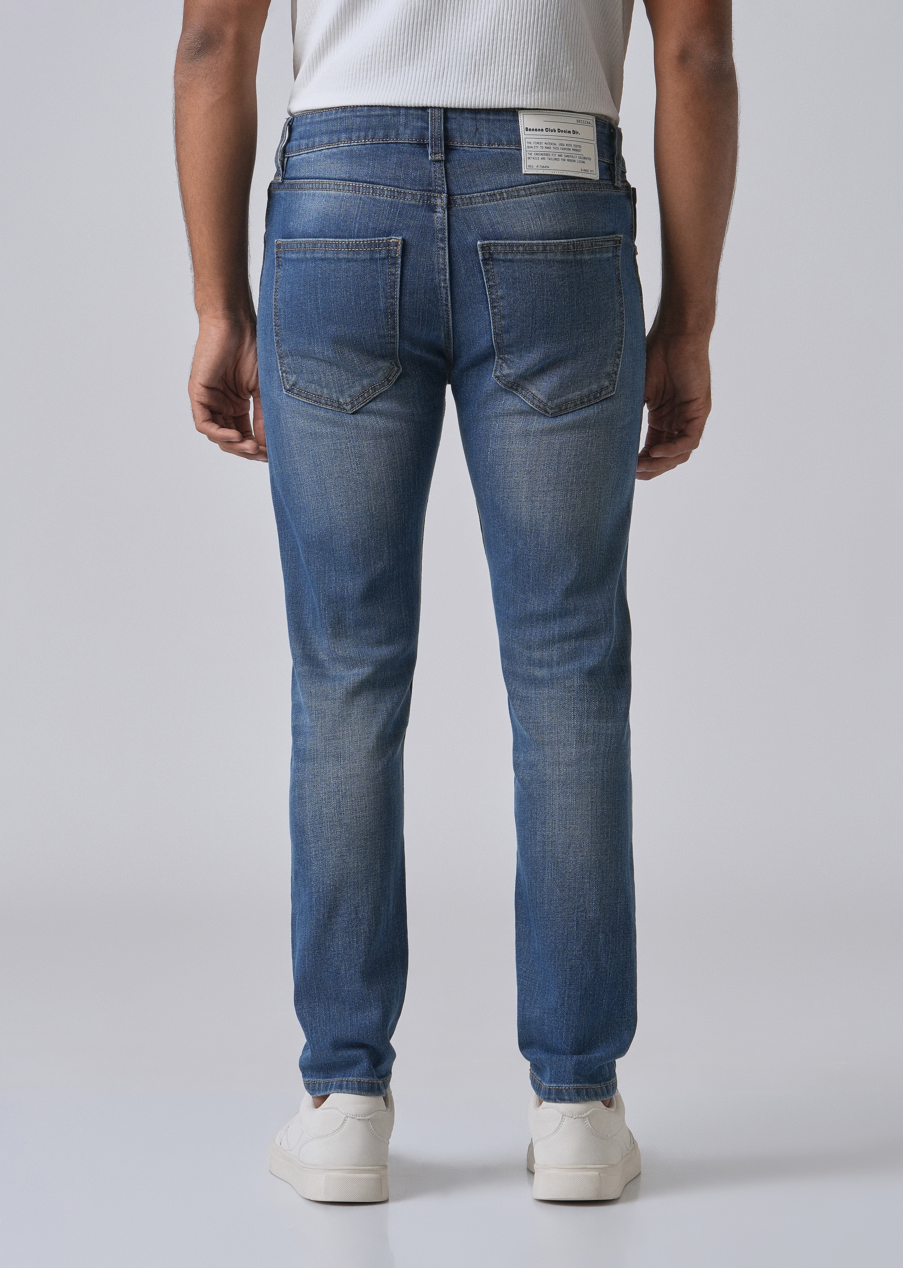 Cerulean Blue Slim Fit Jeans