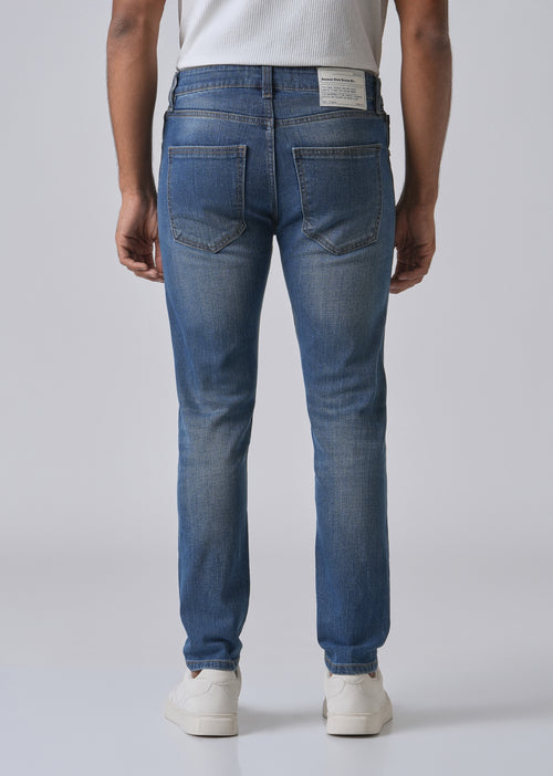Cerulean Blue Slim Fit Jeans