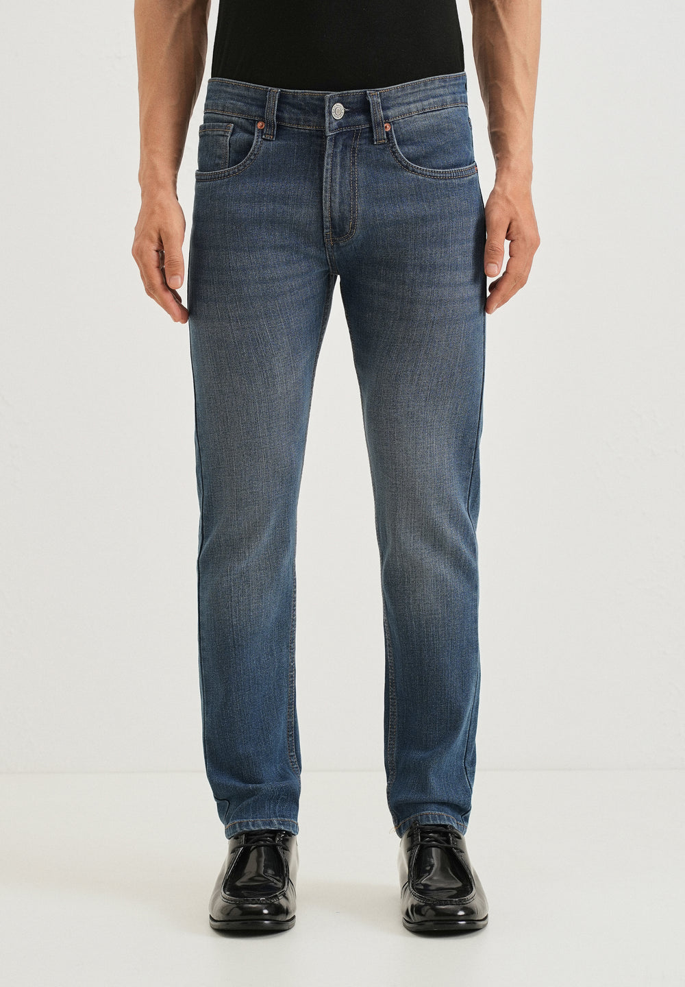 Cerulean Blue Slim Fit Jeans