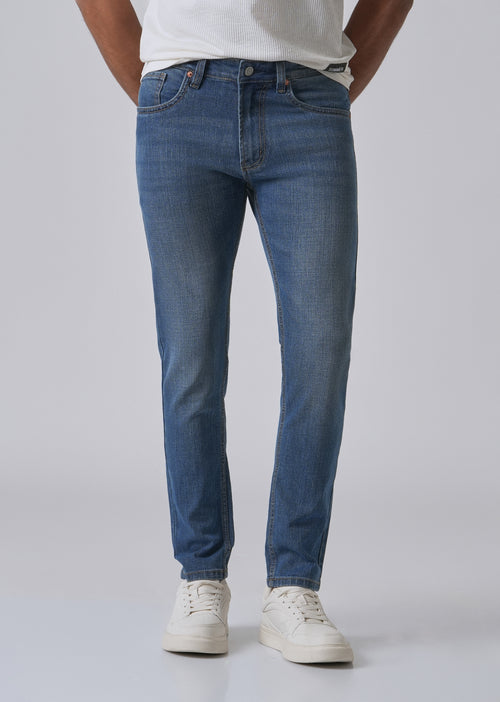 Cerulean Blue Slim Fit Jeans