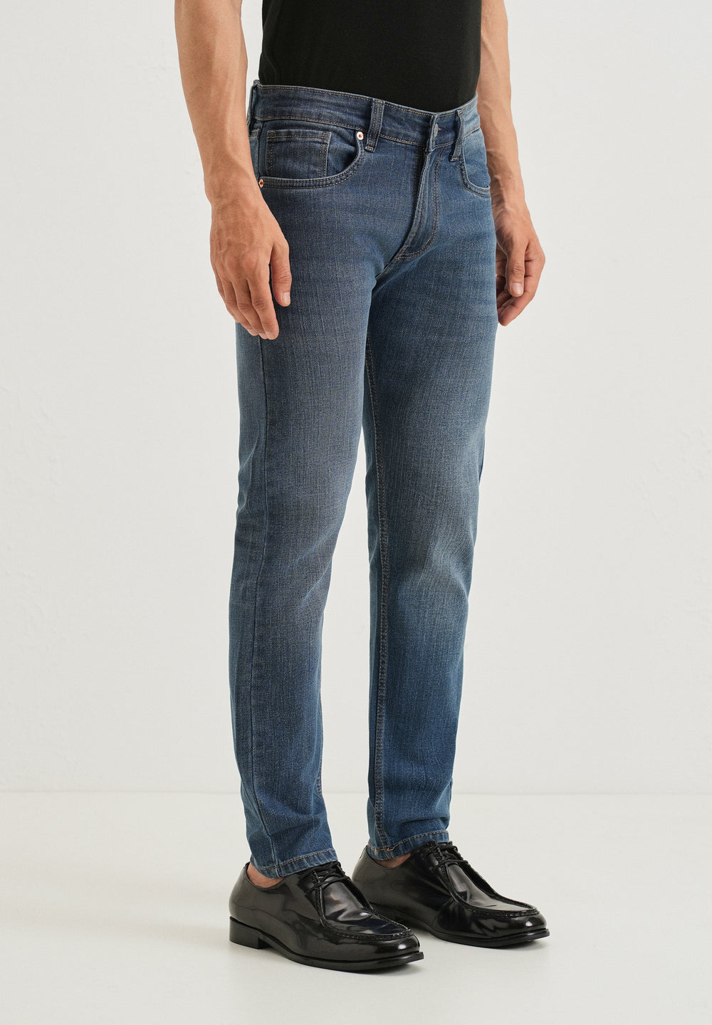 Cerulean Blue Slim Fit Jeans