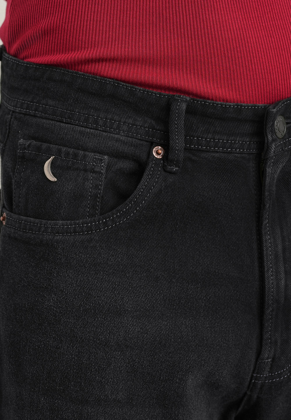 Charcoal Black Baggy Fit Jeans