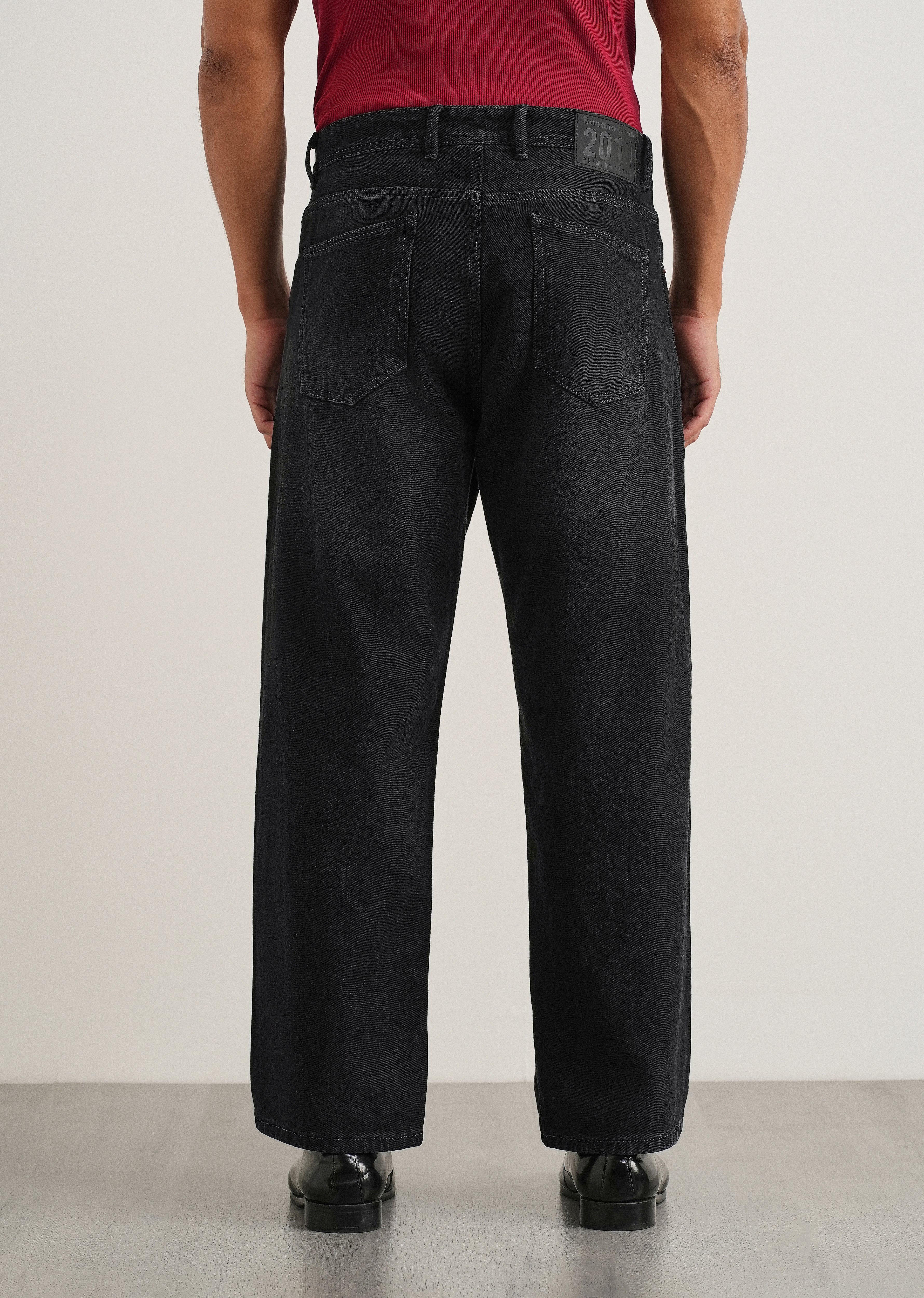 Charcoal Black Baggy Fit Jeans
