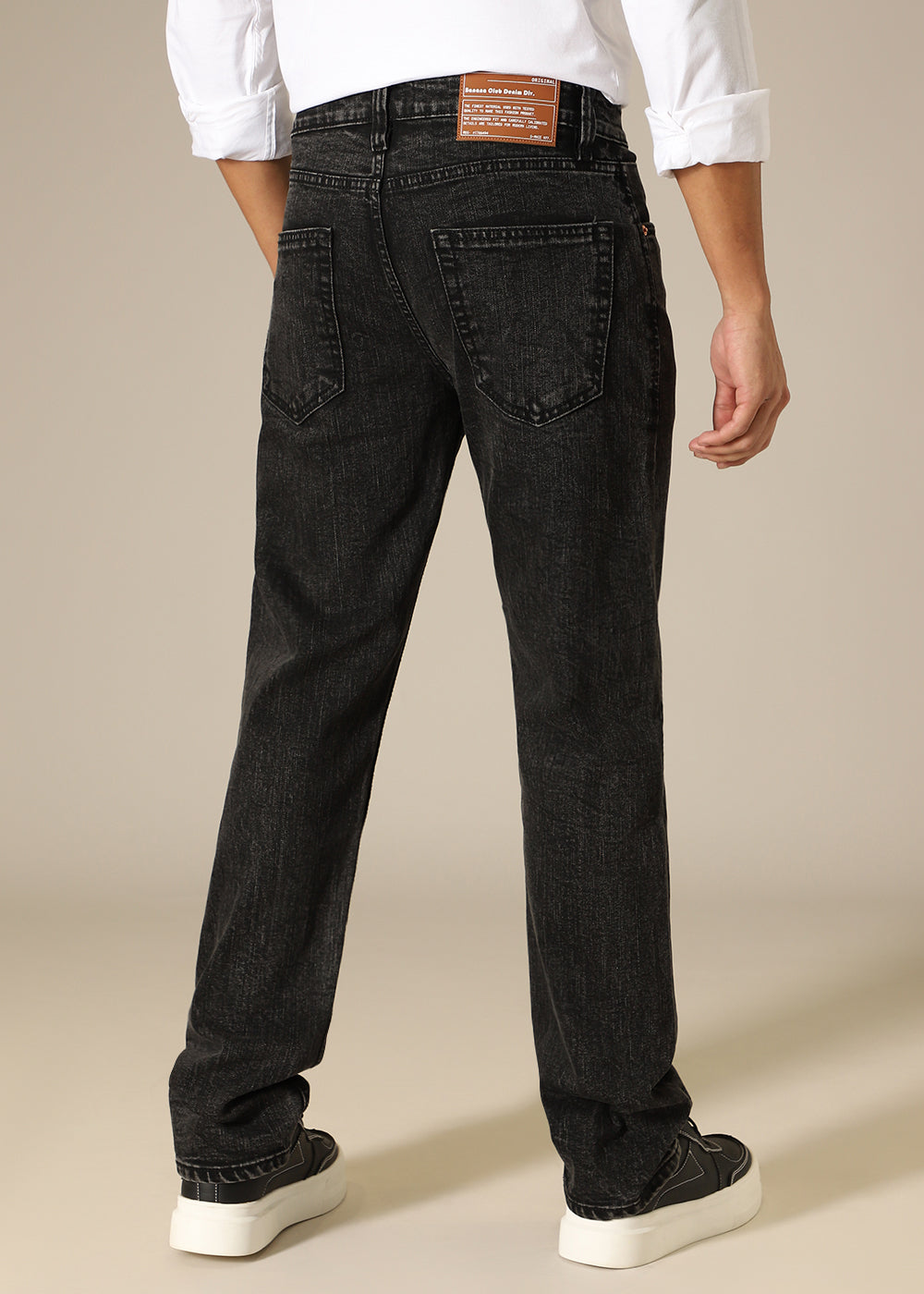 Charcoal Black Straight Fit Denim