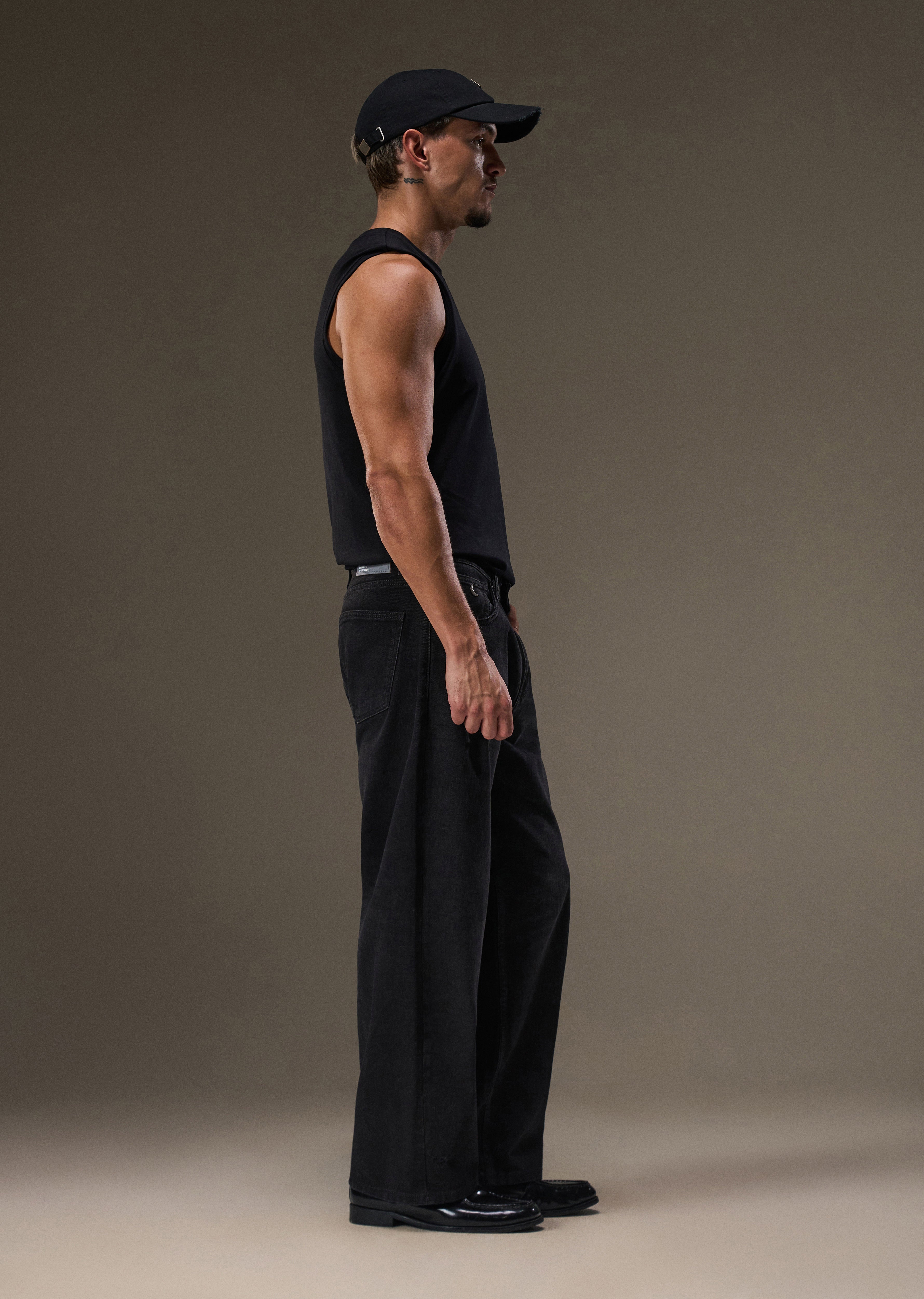 Charcoal Black Super Baggy Jeans