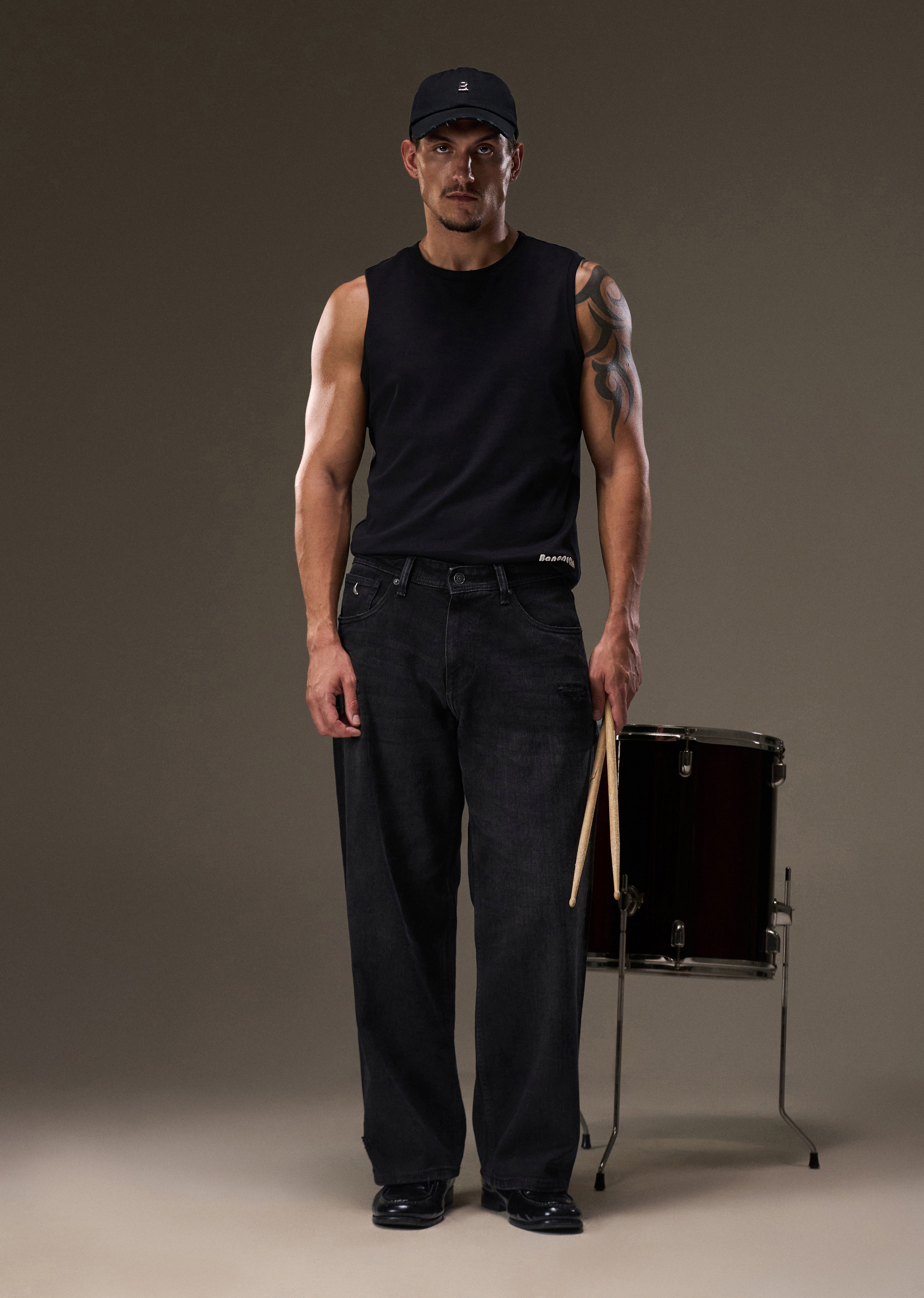 Charcoal Black Super Baggy Jeans