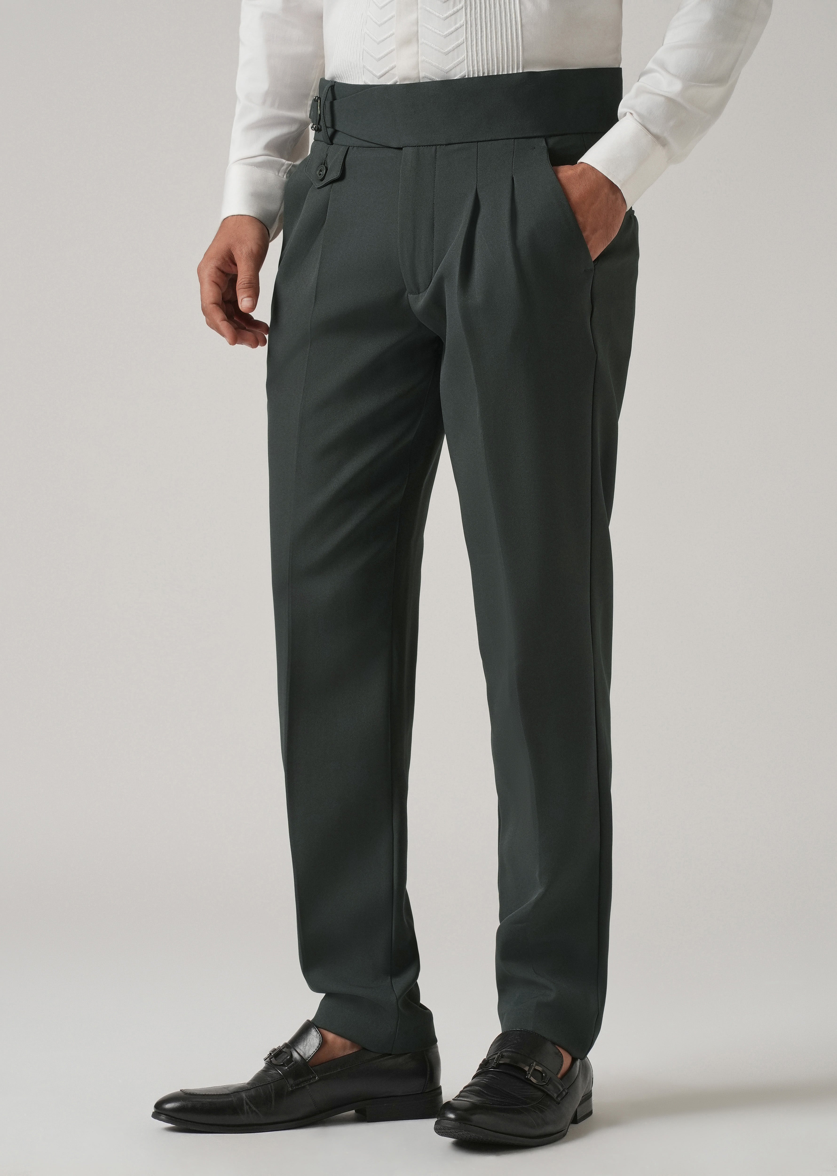 Charcoal Green Gurkha Pant